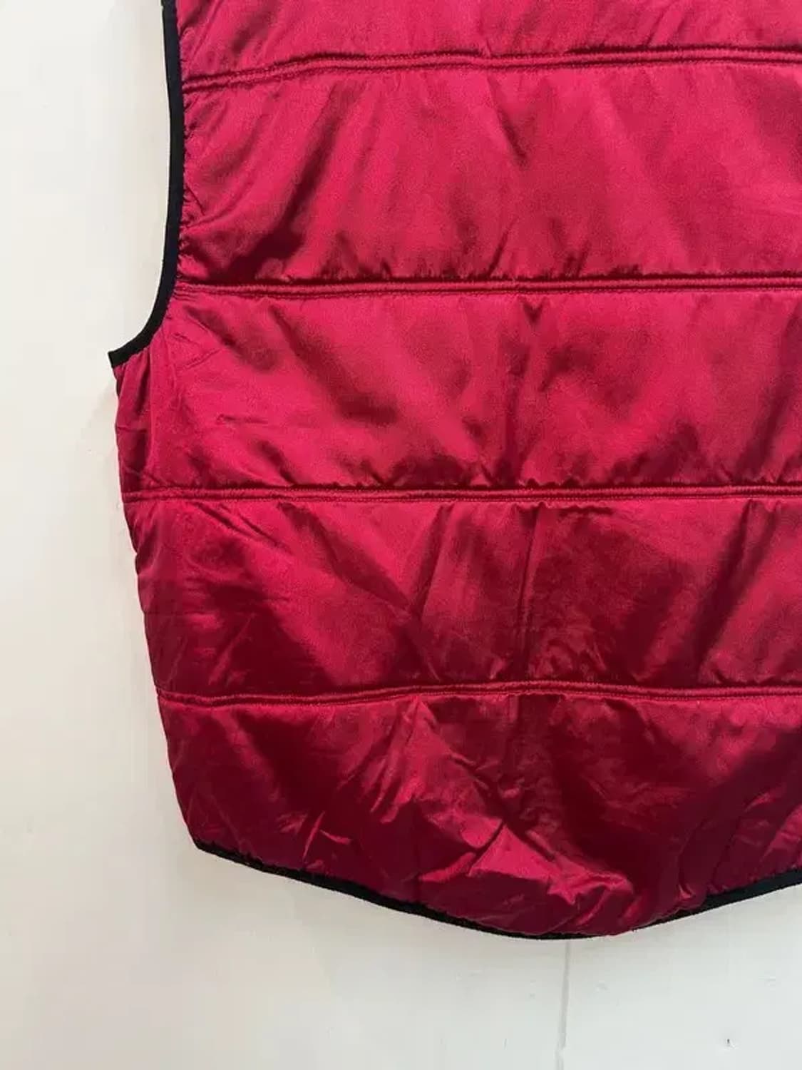 미디움 나이키 90s 빈티지 유광 나일론 경량 패딩 조끼 버건디 상품이미지9