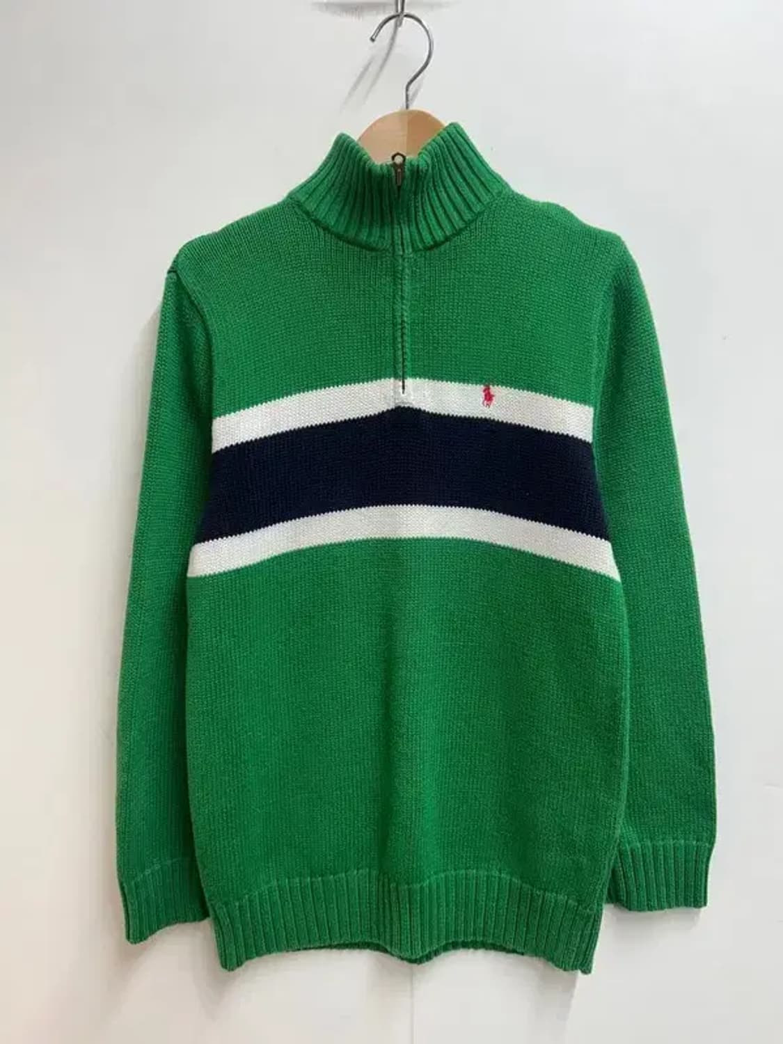 XL 폴로 랄프 로렌 반집업 아노락 니트 그린 상품이미지2