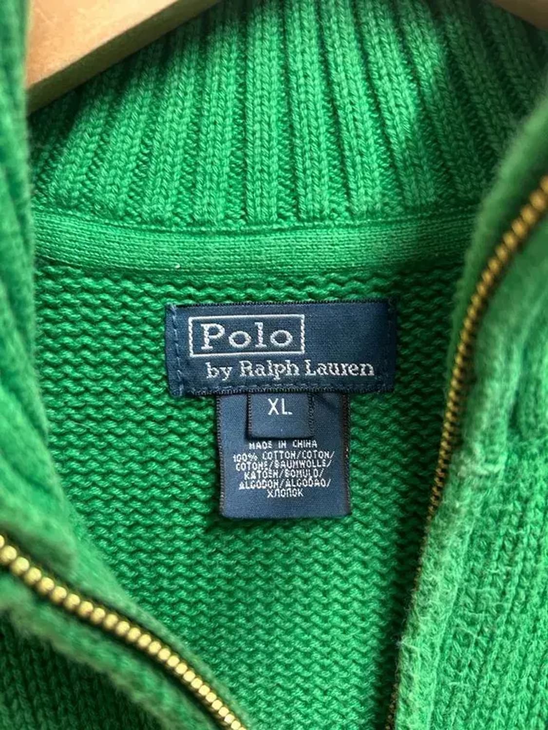 XL 폴로 랄프 로렌 반집업 아노락 니트 그린 상품이미지7
