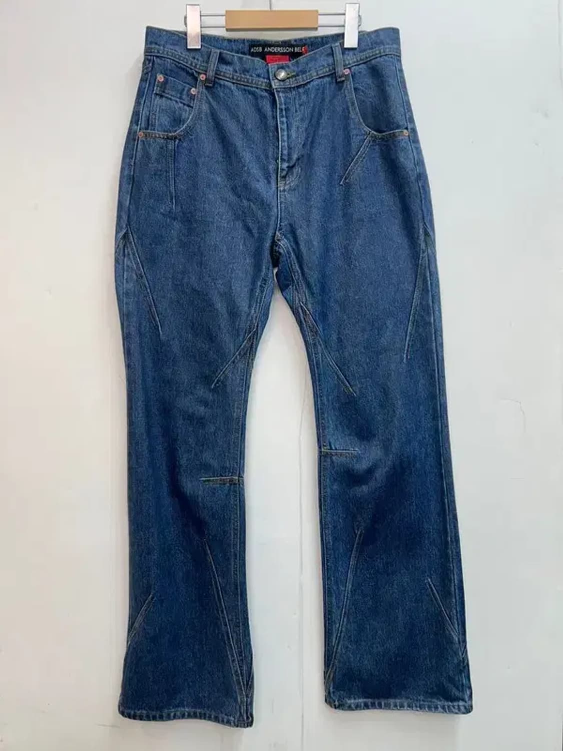 28 새상품 앤더슨벨 트리포 코팅 플레어 진 데님 팬츠 상품이미지2