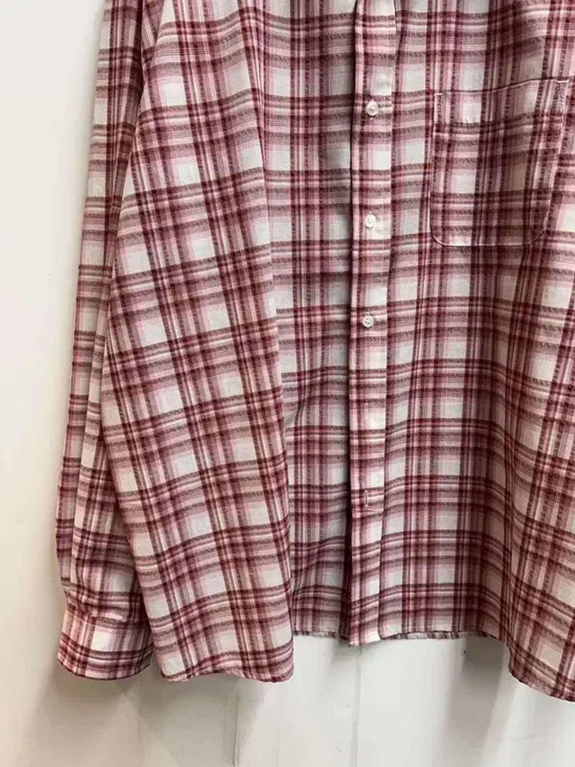 XL 무드인사이드 피치 밀크 체크 셔츠 레드 상품이미지3