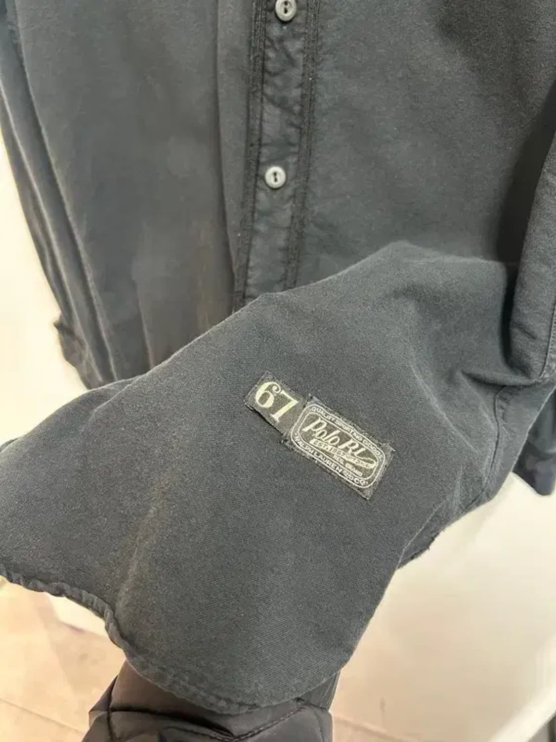 XS 폴로 랄프 로렌 뉴욕 옥스포드 스포츠 셔츠 블랙 상품이미지5