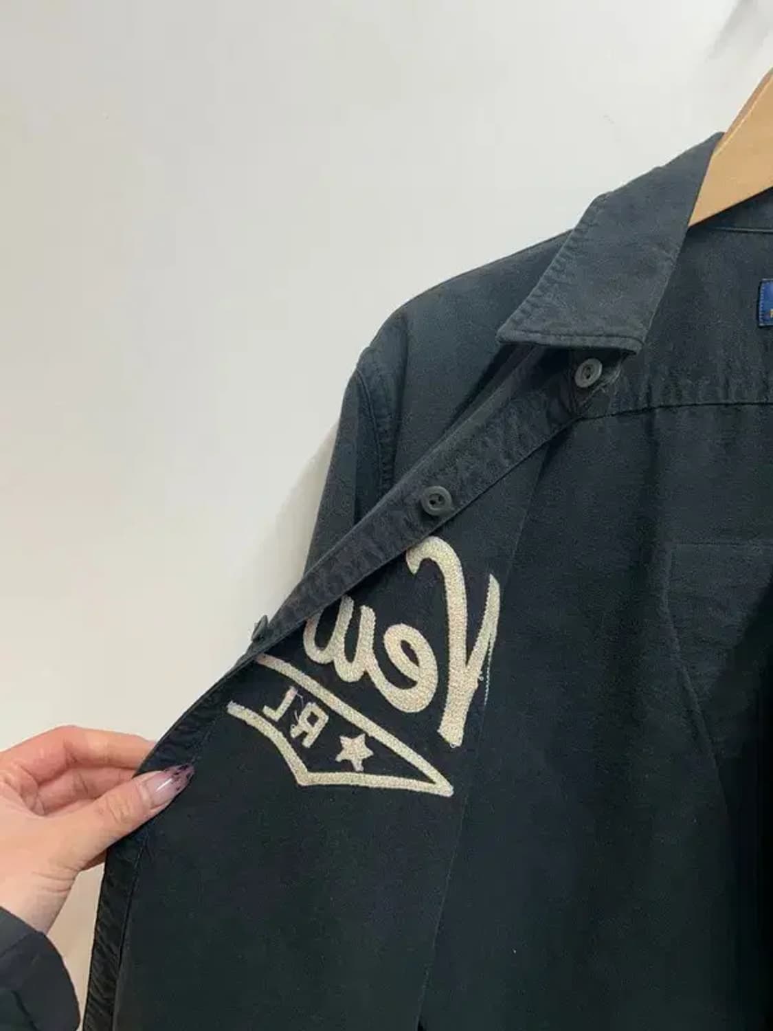 XS 폴로 랄프 로렌 뉴욕 옥스포드 스포츠 셔츠 블랙 상품이미지7