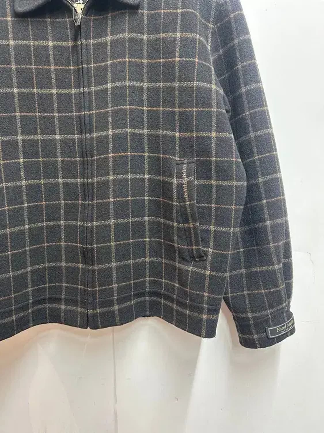 100 인디안 빈티지 체크 울 혼방 기모 코트 자켓 상품이미지3