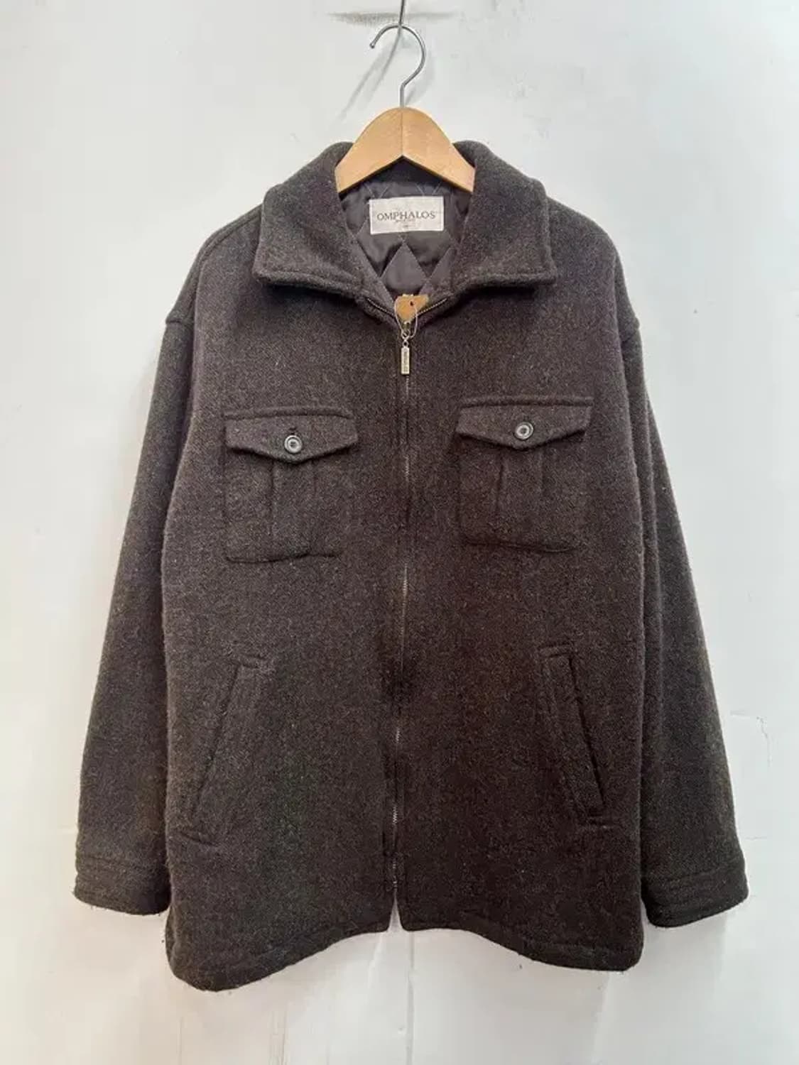 105 빈티지 옴파로스 울 혼방 기모 자켓 브라운 상품이미지2