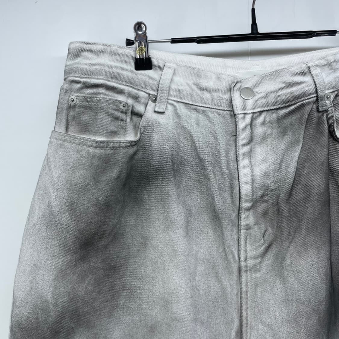 35 36인치 seeot 와이드 화이트 페인팅 팬츠 빈티지룩 y2k룩 상품이미지4