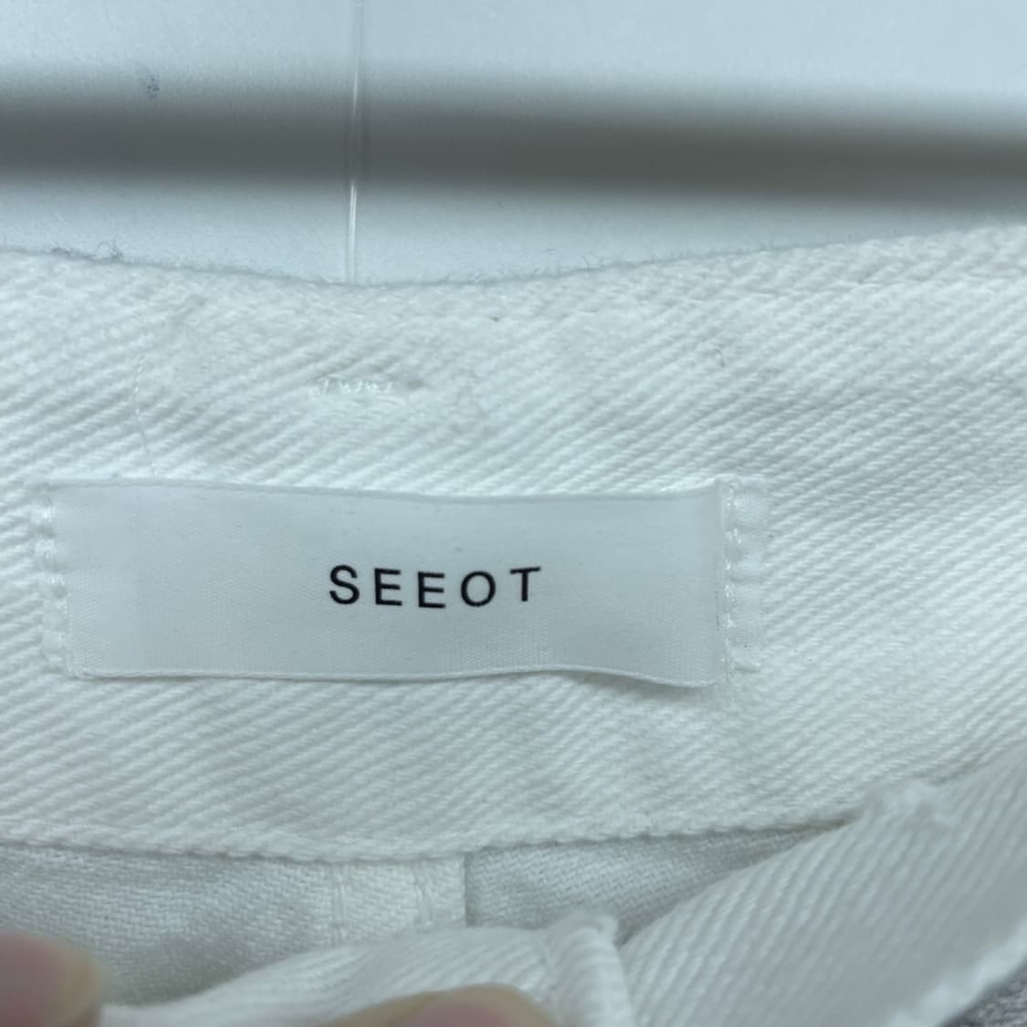 35 36인치 seeot 와이드 화이트 페인팅 팬츠 빈티지룩 y2k룩 상품이미지5