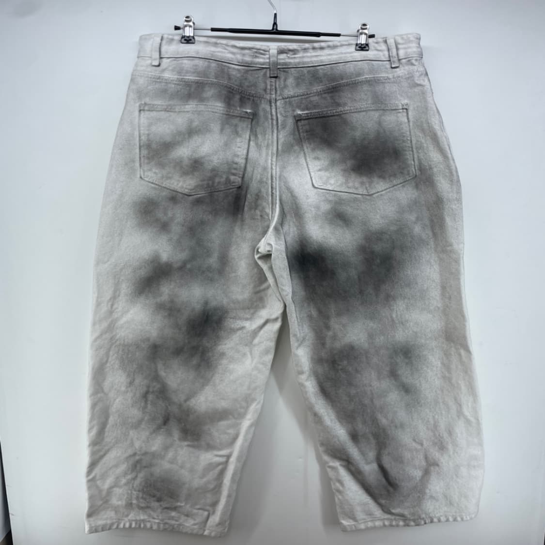 35 36인치 seeot 와이드 화이트 페인팅 팬츠 빈티지룩 y2k룩 상품이미지7