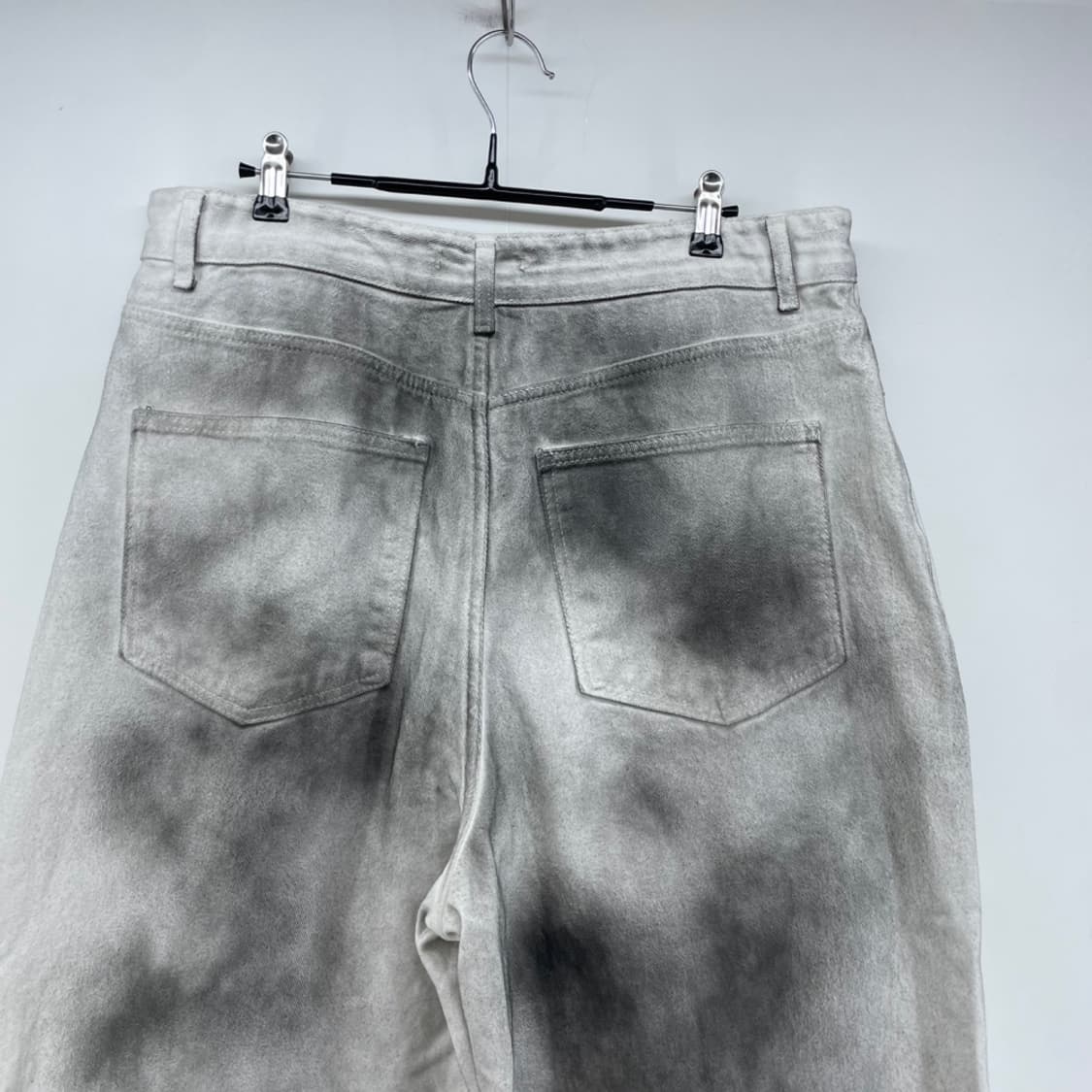 35 36인치 seeot 와이드 화이트 페인팅 팬츠 빈티지룩 y2k룩 상품이미지9