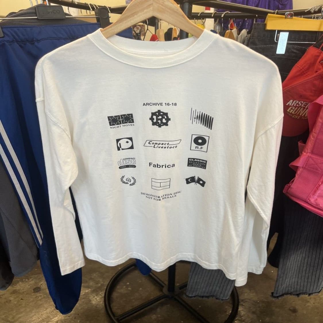 POST ARCHIVE FACTION (PAF) 프린팅 긴팔 티셔츠 화이트 상품이미지1