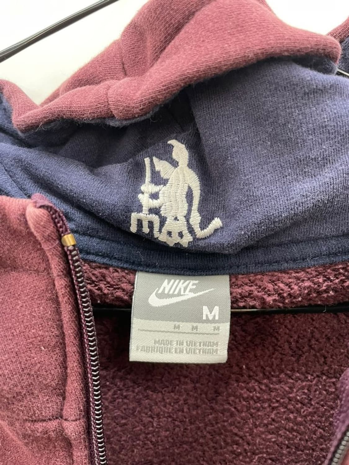 미디움 나이키 올드 투톤 버건디 맨유 집업 자켓 상품이미지7