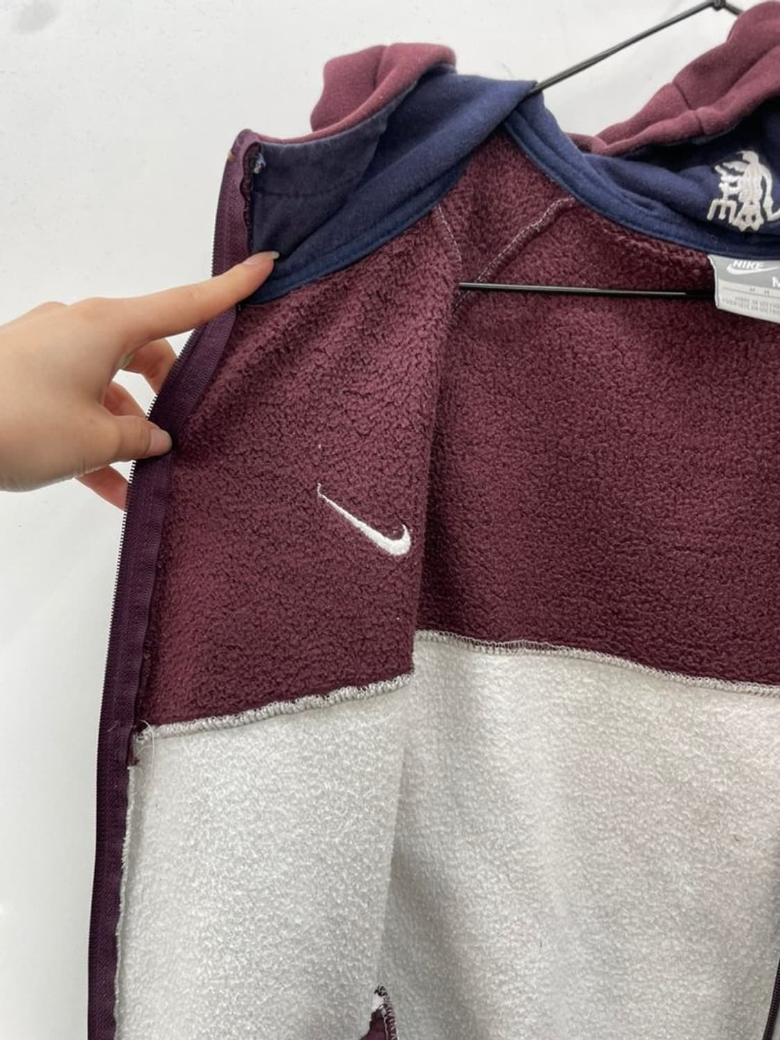 미디움 나이키 올드 투톤 버건디 맨유 집업 자켓 상품이미지8