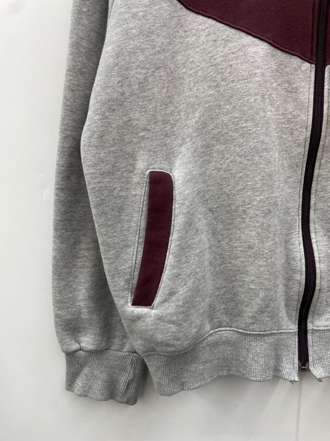 미디움 나이키 올드 투톤 버건디 맨유 집업 자켓 상품이미지4