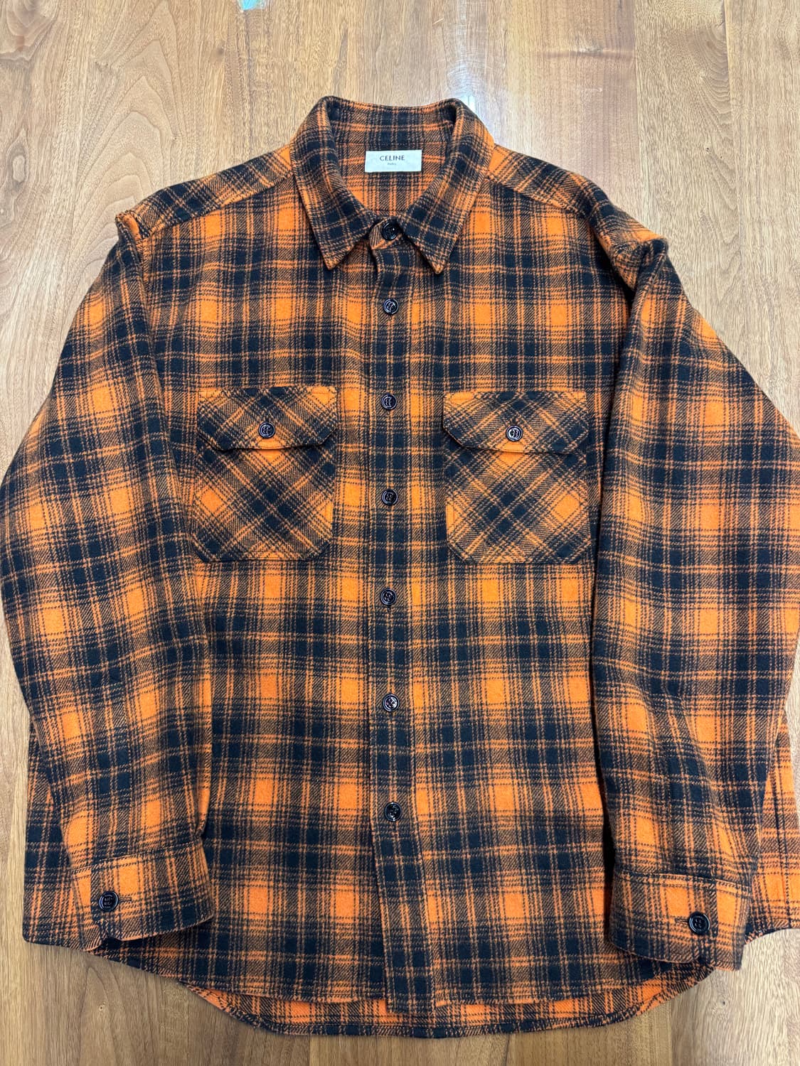 셀린느 루즈핏 울 플란넬 셔츠 40사이즈 상품이미지6