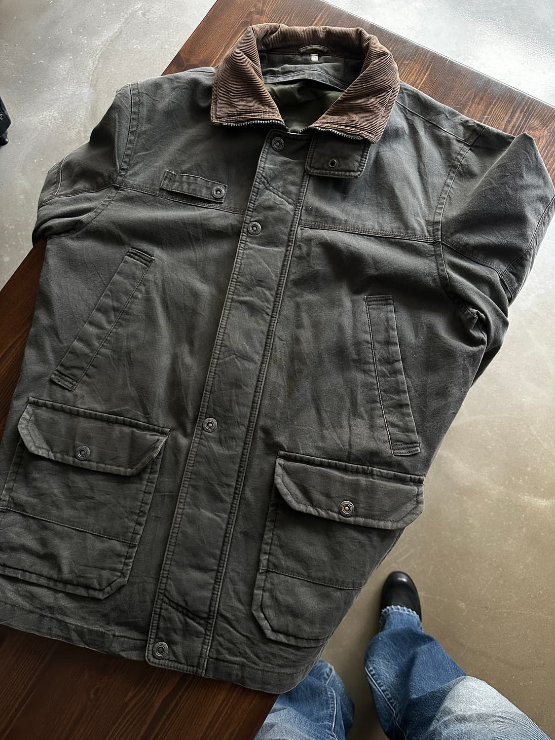 올리브 워싱 캔버스 헌팅 자켓 상품이미지2