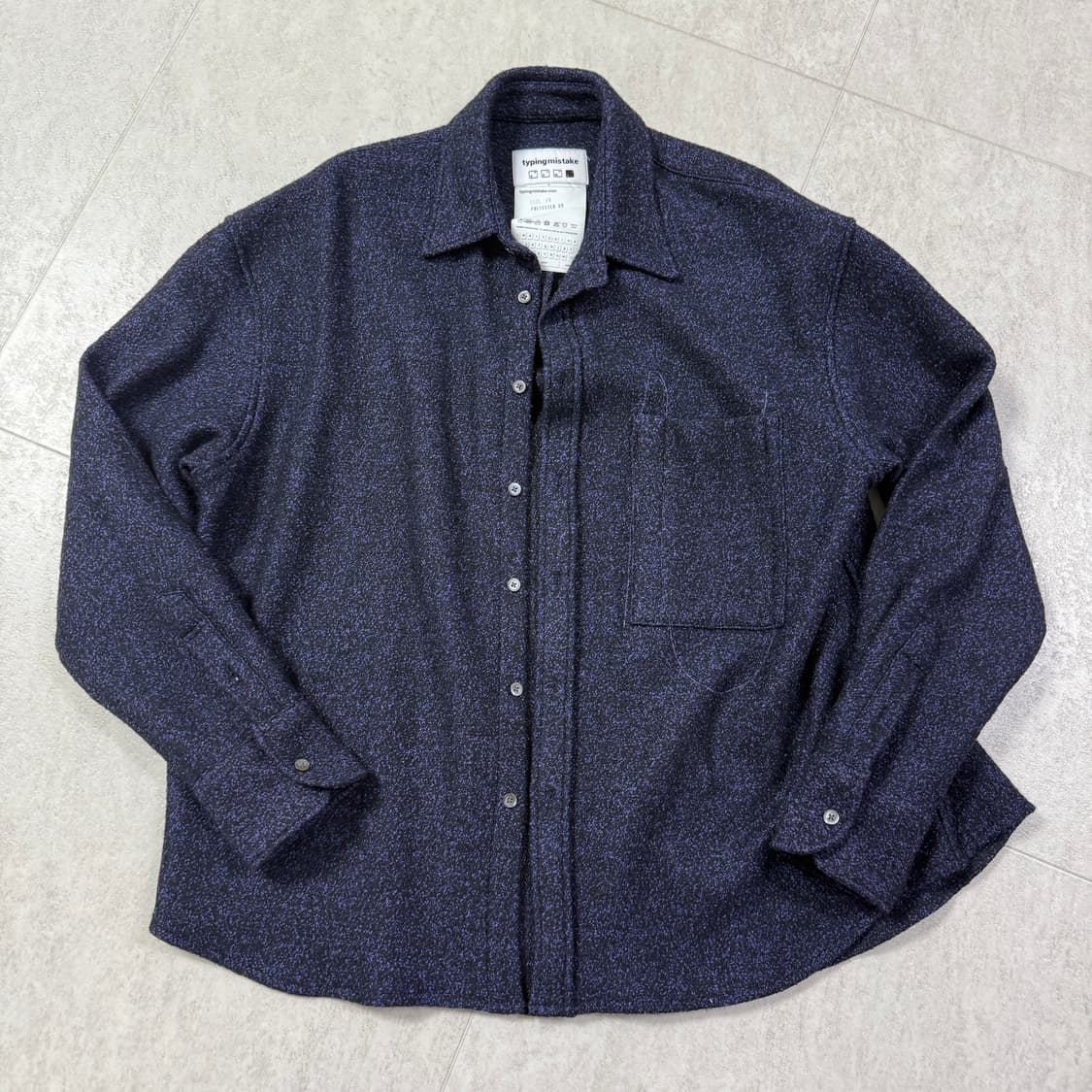 타이핑 미스테이크 부클레 울 셔츠 퍼플 L사이즈  상품이미지1