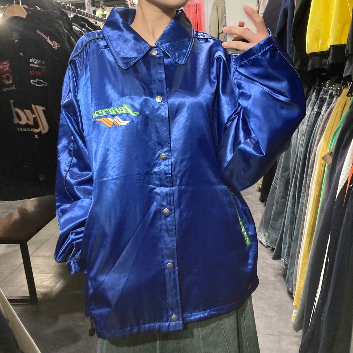 [IM] 아비렉스 새틴 블루 자켓 상품이미지5