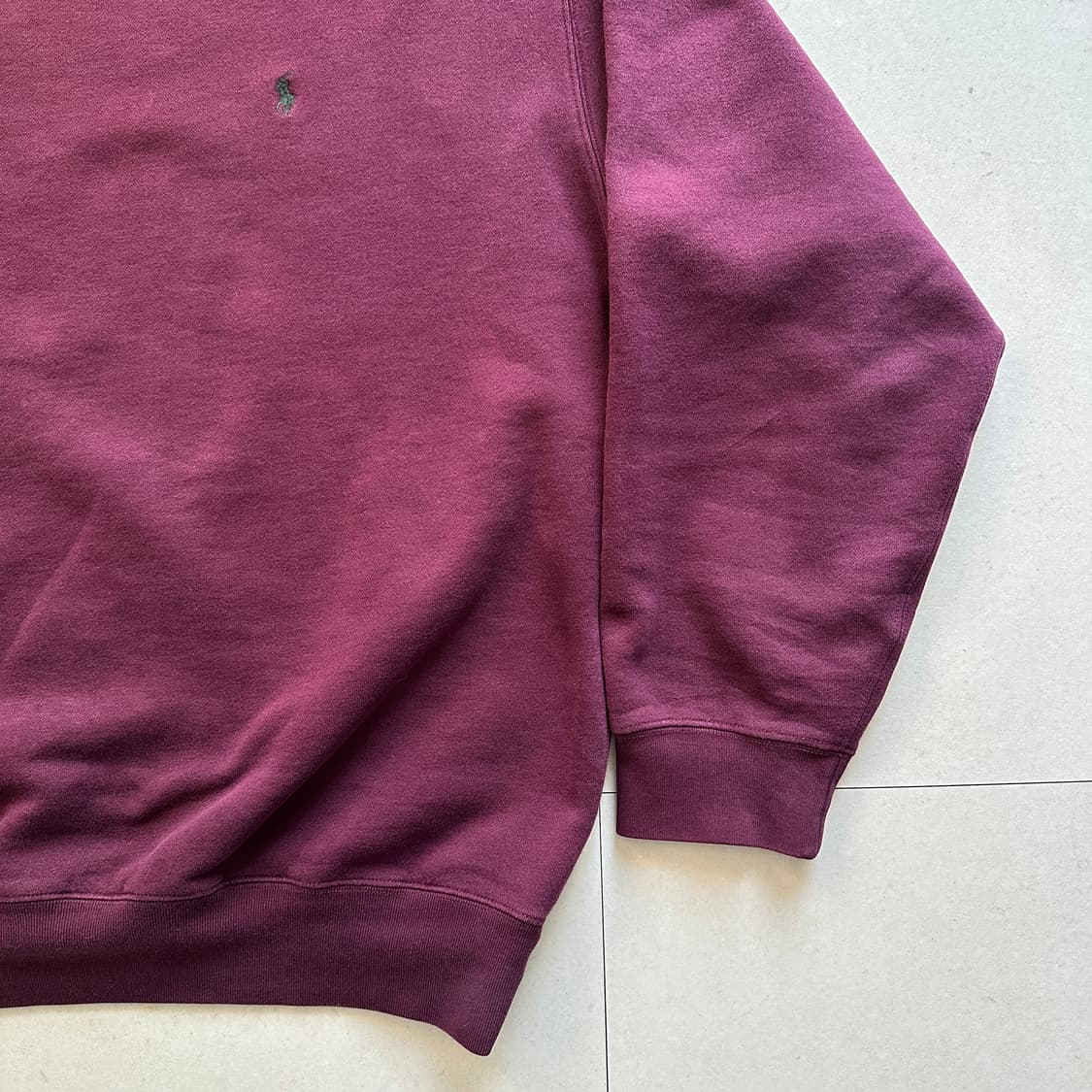 90s 폴로 랄프로렌 맨투맨 버건디 L  상품이미지4