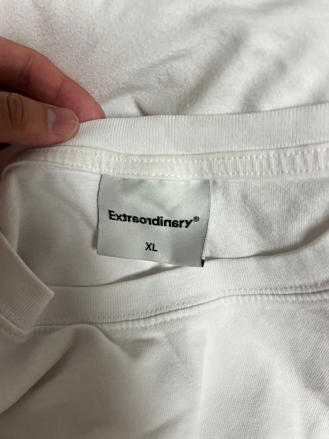 Extra Ordinary 화이트 티셔츠 XL 상품이미지3