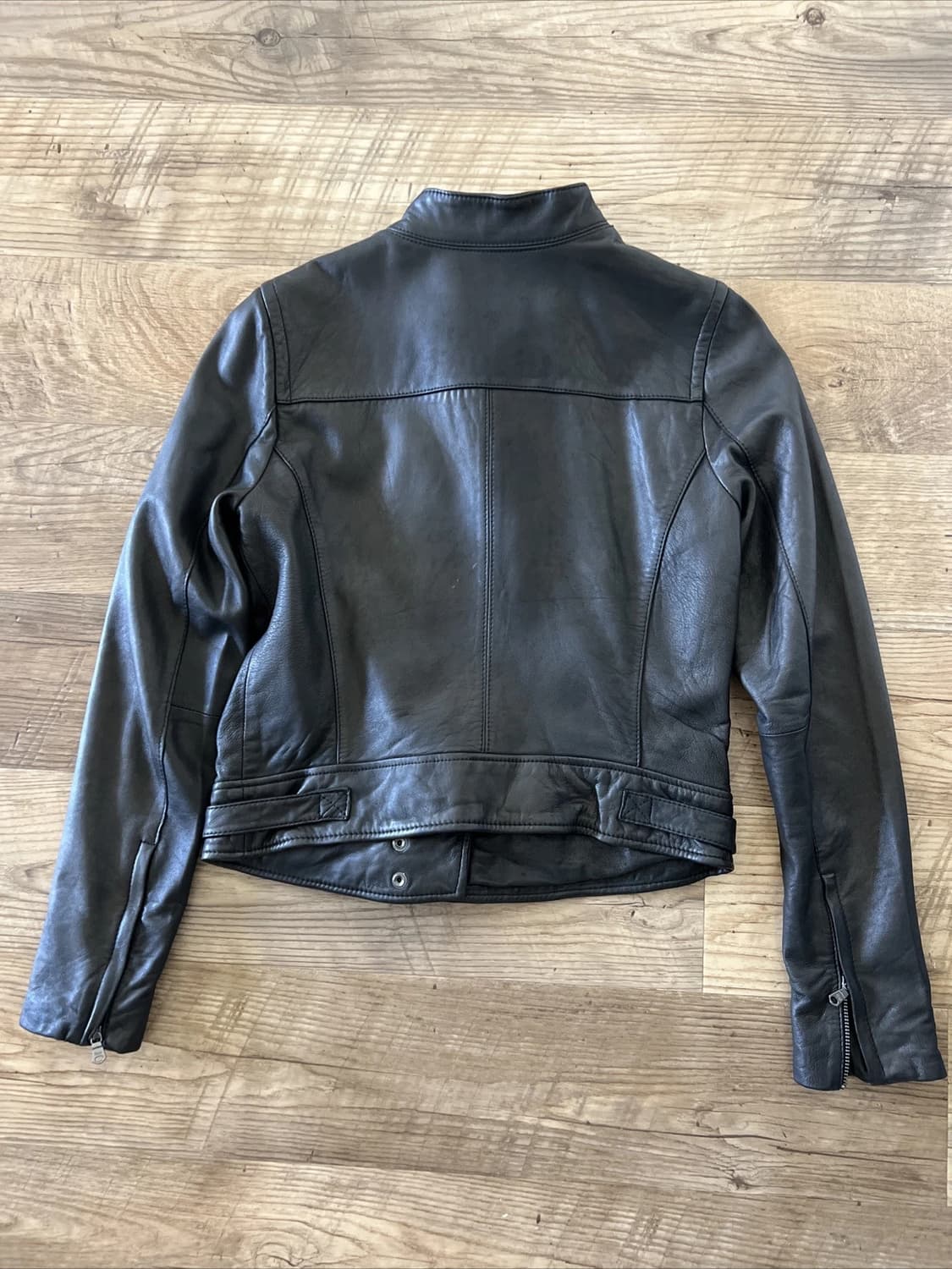 올드 갭 소프트 블랙 가죽 집 모토 자켓 상품이미지10