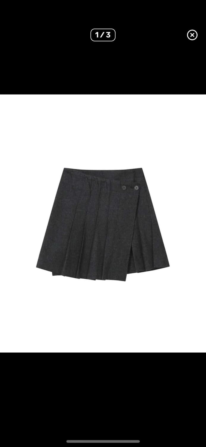 미세키서울 오리가미 차콜 스커트 상품이미지1