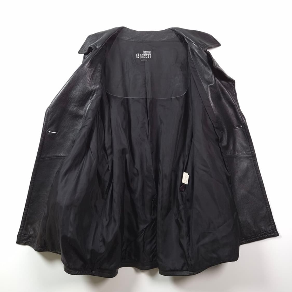 de passer 벨티드 양가죽 하프 코트 상품이미지5