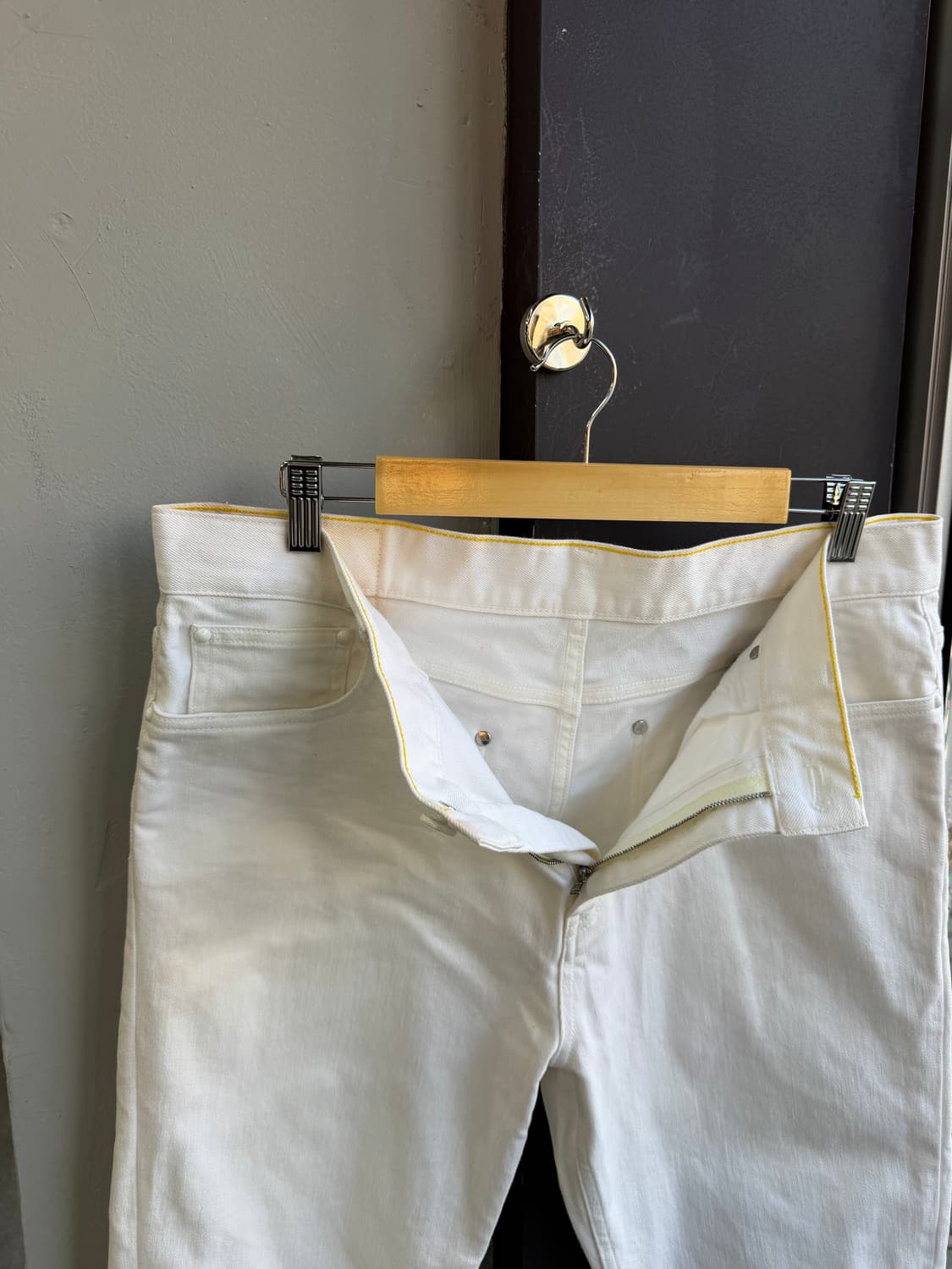 35/ 루이비통 스트레치 화이트 코튼 팬츠 상품이미지7