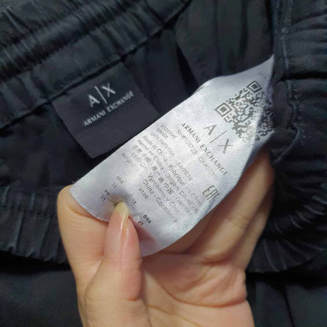 아르마니익스체인지 블랙 카고 조거 트레이닝 바지  상품이미지5