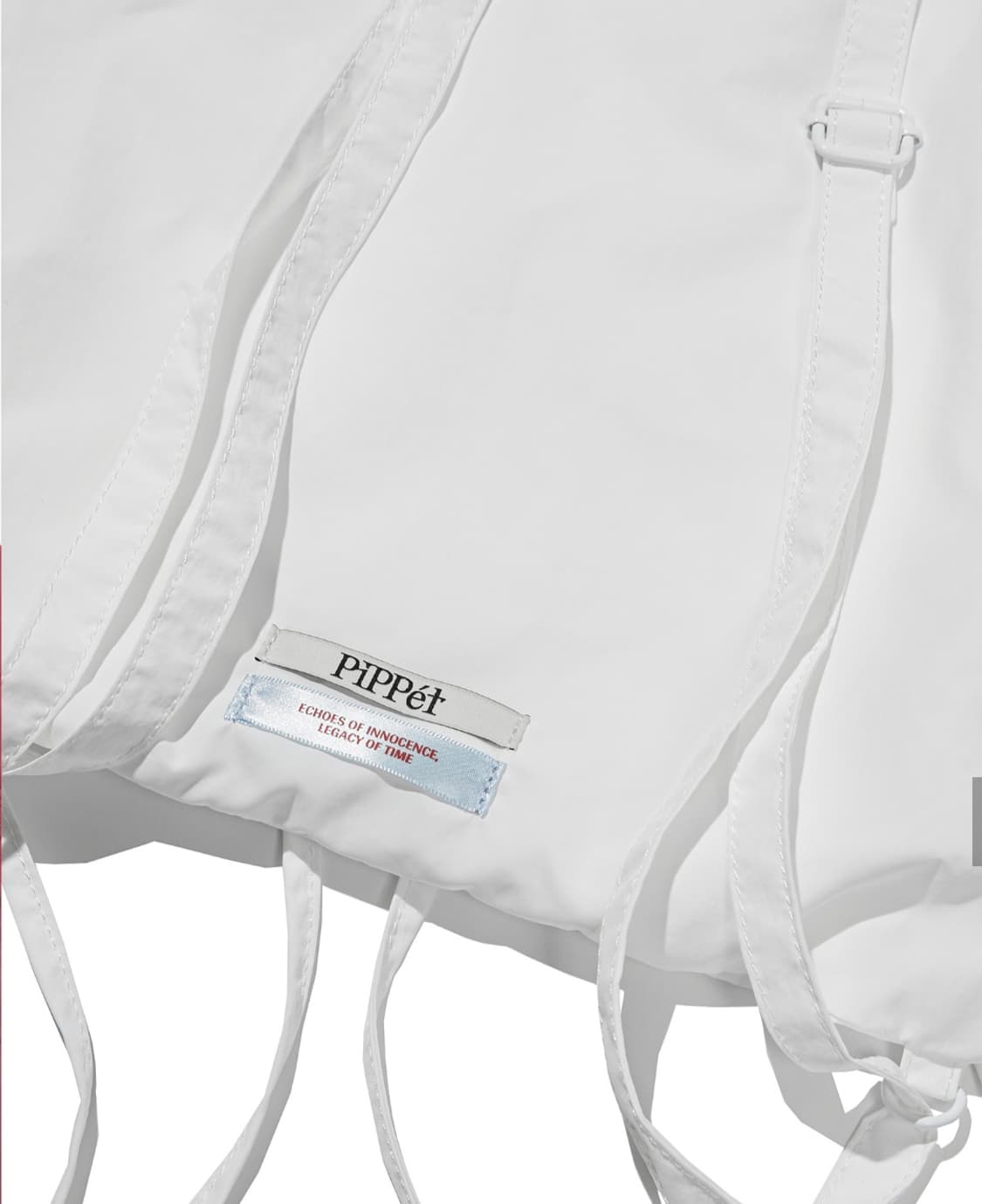 pippet 핍펫 리본스트링 백팩 화이트/빈티지갸루 엔젤 발레코어 핀터깔 상품이미지4