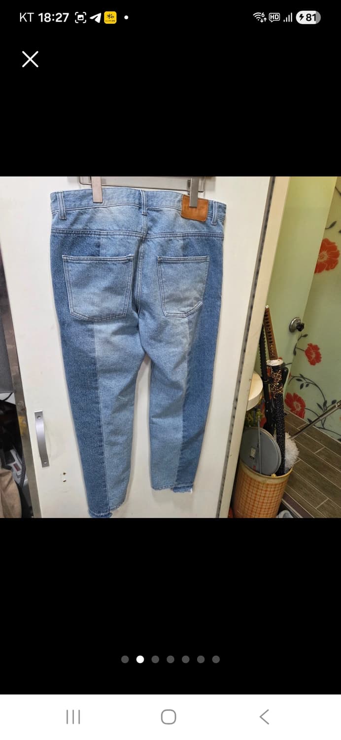 솔리드옴므 연청 투톤 데님 상품이미지2