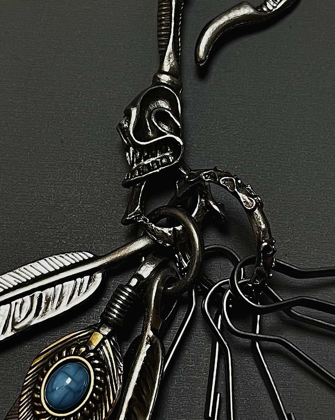 엔틱 터키석 에스닉 키링 상품이미지5