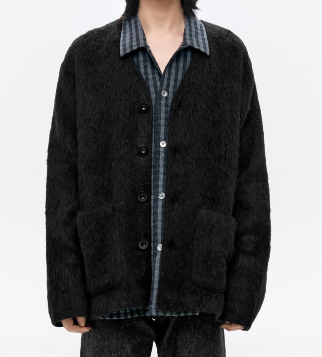 [50] 아워레가시 모헤어 가디건 블랙 상품이미지1