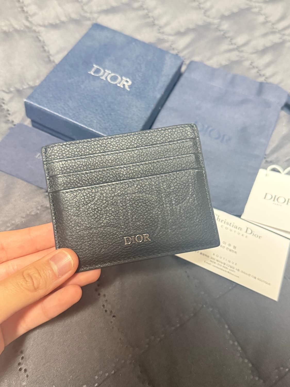 디올 오블리크 그래비티 카드지갑 블랙 상품이미지1