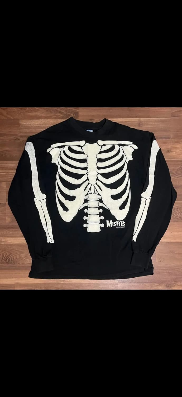 90s 빈티지 미스피츠 본 밴드티(뼈티) XL사이즈 상품이미지1
