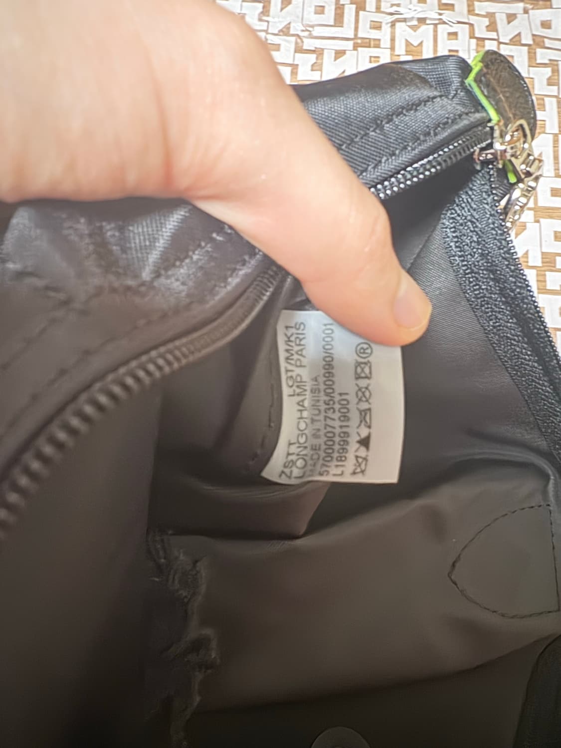 (새상품 정품)롱샴 르 플리아쥬 숄더 올블랙L 상품이미지10