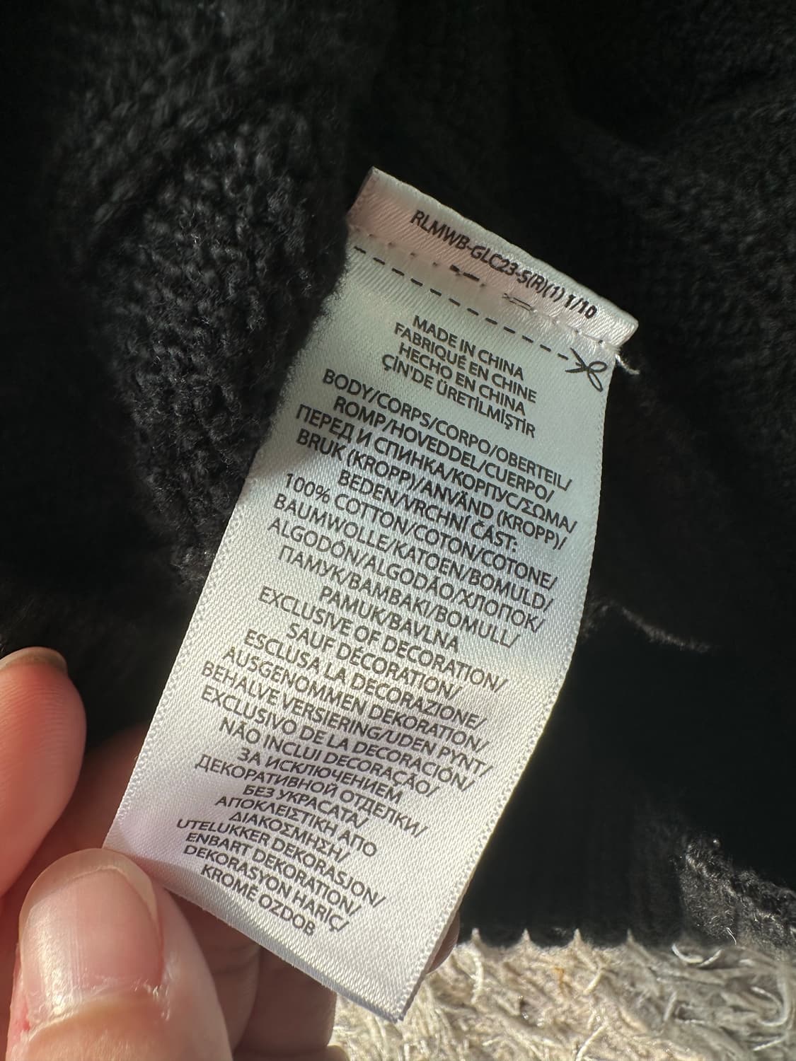 폴로 캐이블 코튼 니트 (새상품) 상품이미지6