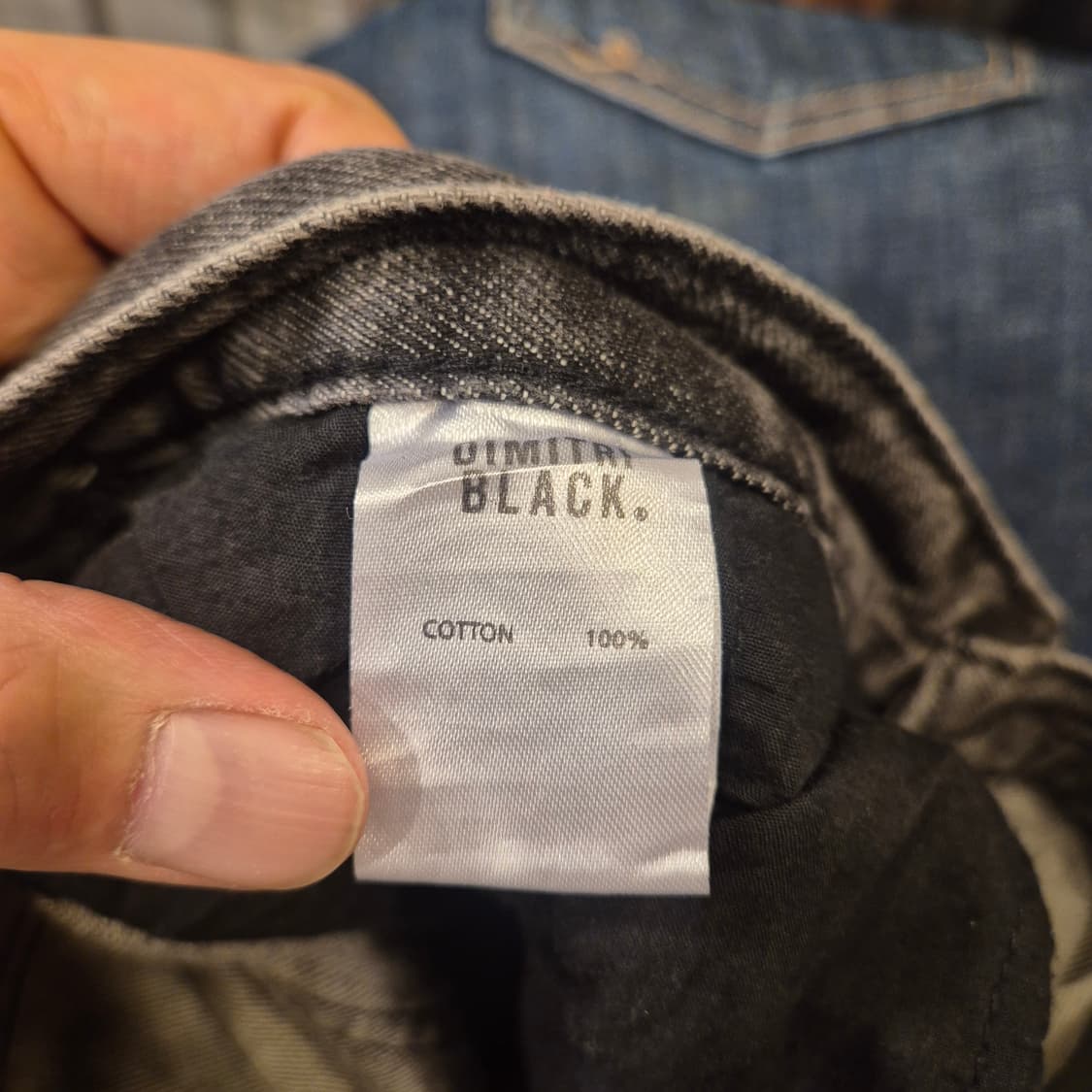 32인치 워싱블랙 카고 와이드데님팬츠  상품이미지4