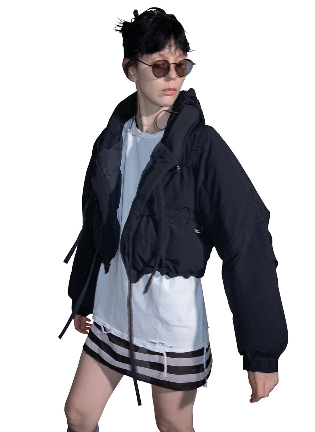 퍼버즈 25fw 스트링 멀티 크롭 다운패딩 상품이미지2