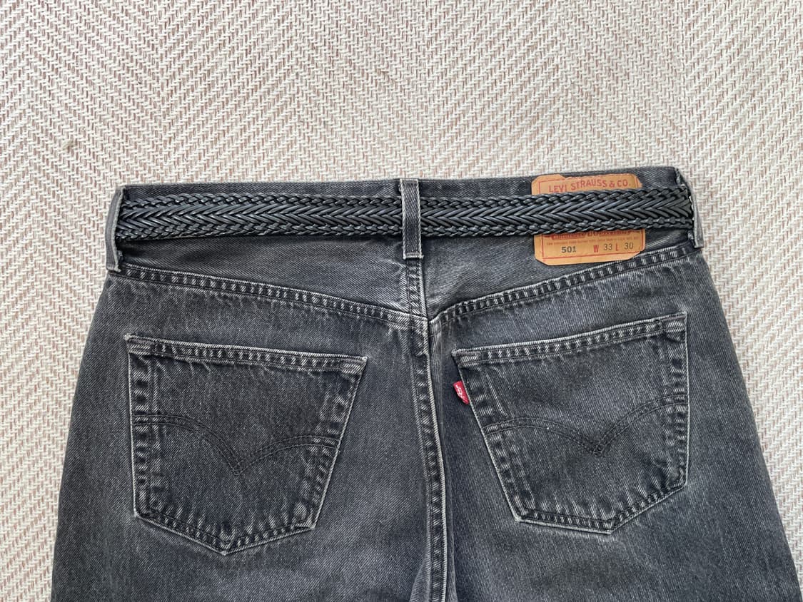 빈티지 위빙 레더 브레이디드 벨트 상품이미지4