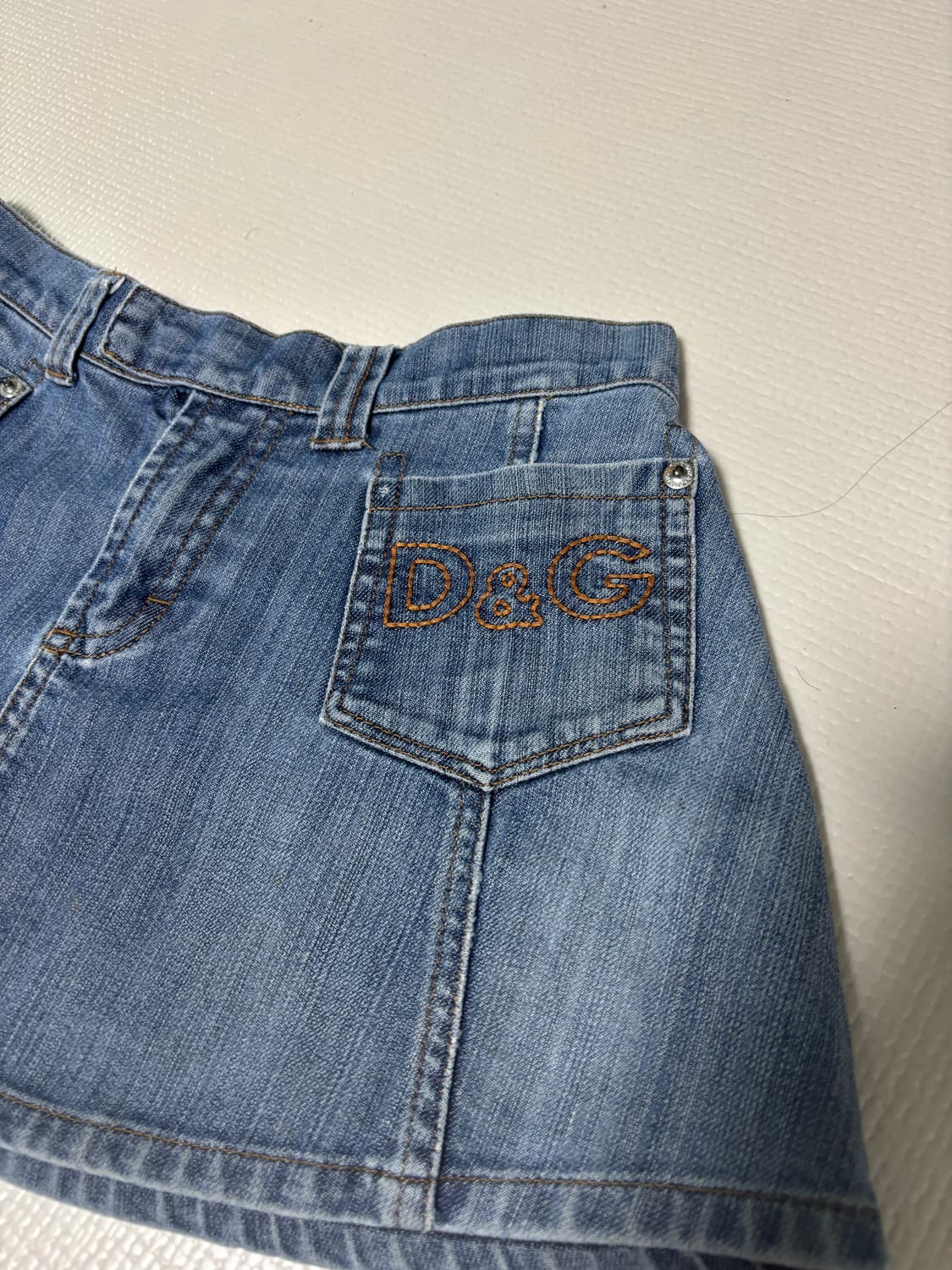 돌체앤가바나 데님 마이크로 미니 스커트 상품이미지9