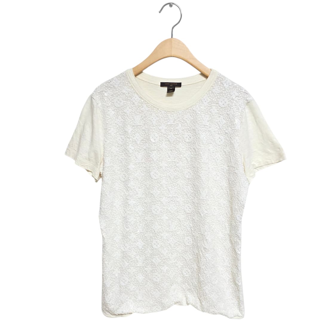 루이비통 여성 스팽글 모노그램 린넨 반팔 티셔츠 상품이미지1