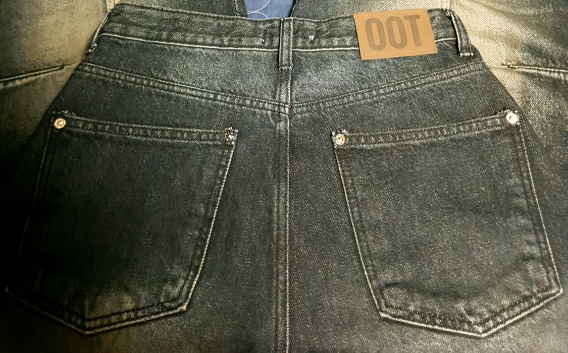 OOT 와이드 커브드 빈티지워싱 데님팬츠 딥인디고 (M) 상품이미지2