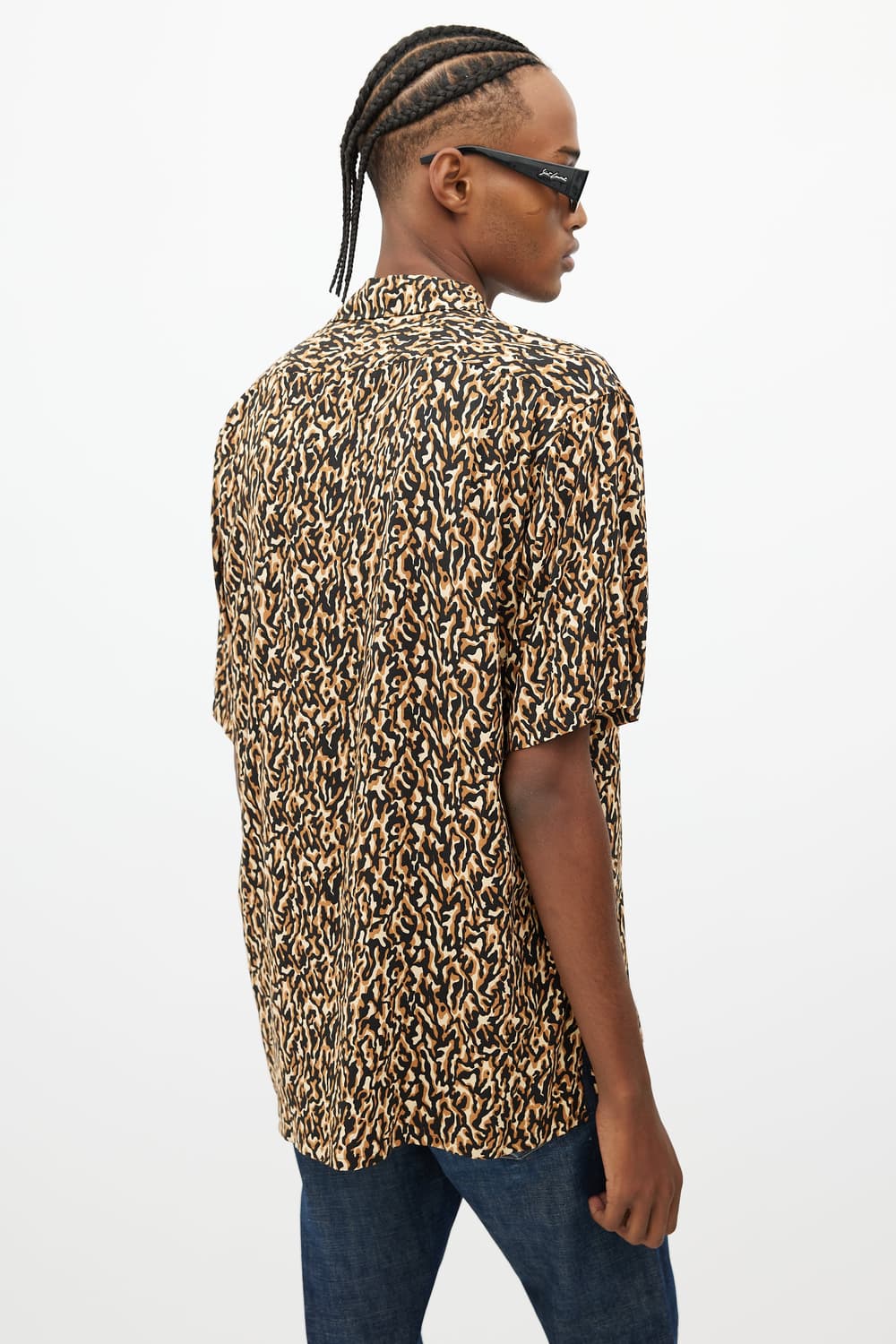 [강동원님 착용] 생로랑 21ss 레오파드 셔츠 상품이미지3