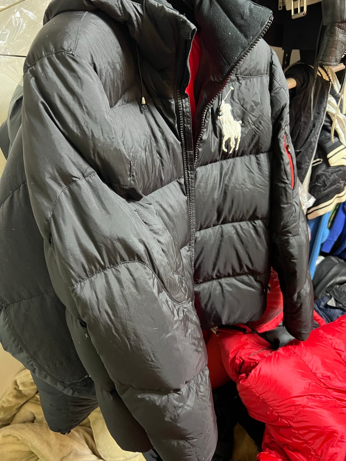 폴로랄프로렌 빅포니 패딩 블랙  L 상품이미지1