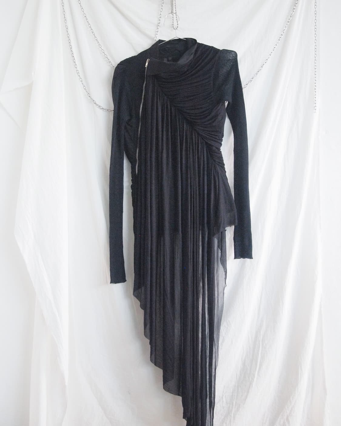 rare* 릭오웬스 11SS 런웨이 드레이프 하이넥 실크 자켓 상품이미지6