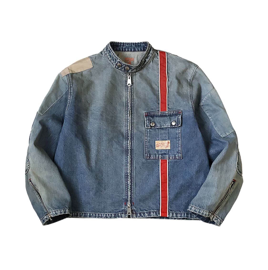 [3][L] 캐피탈 14온즈 데님 토도테레노 모토크로스 자켓 리메이크 상품이미지10