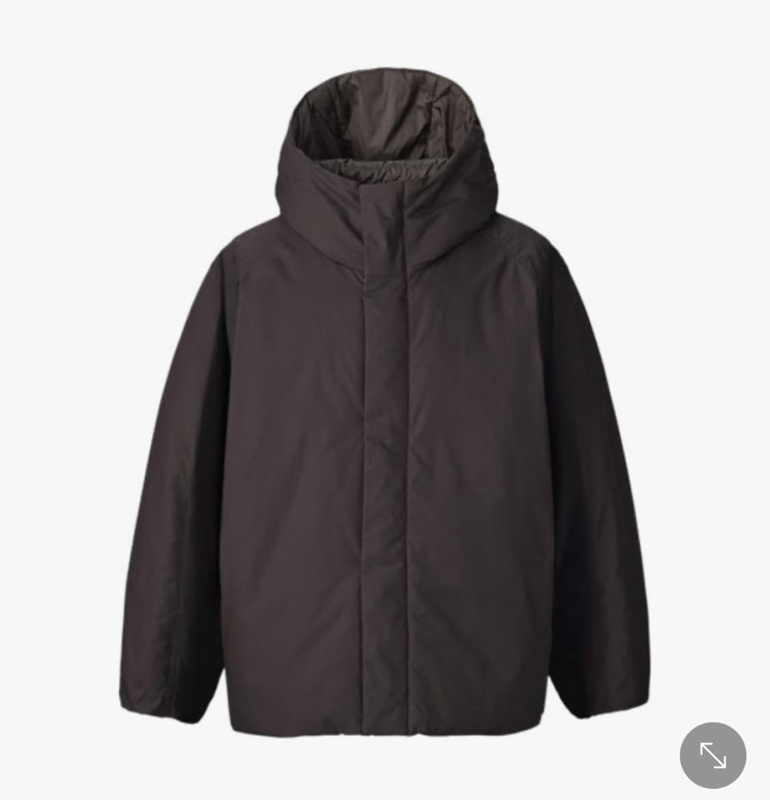 유니클로 U 퍼프테크 볼륨파카 다크 브라운 상품이미지1