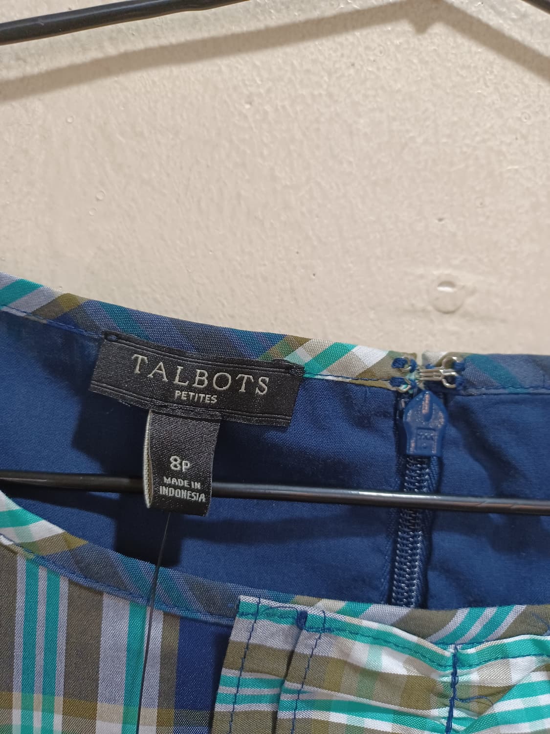 Talbots 탈봇 네이비색 체크무늬 원피스  상품이미지4