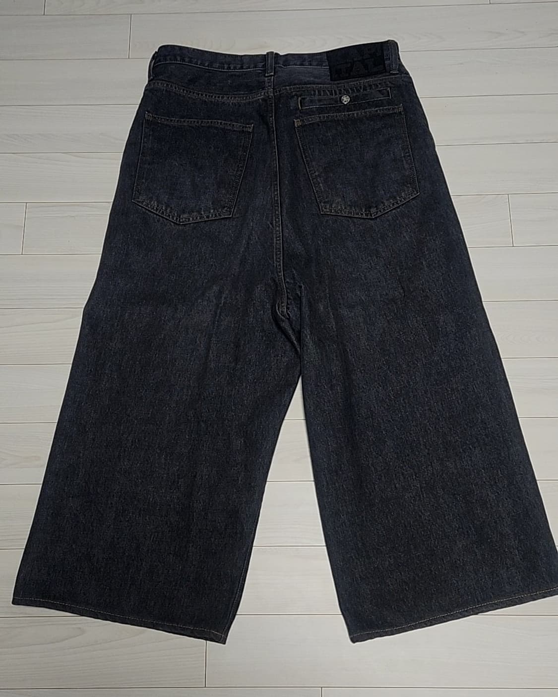 캐피탈 14oz 데님 포트 배기 팬츠 블랙 키나리 상품이미지4