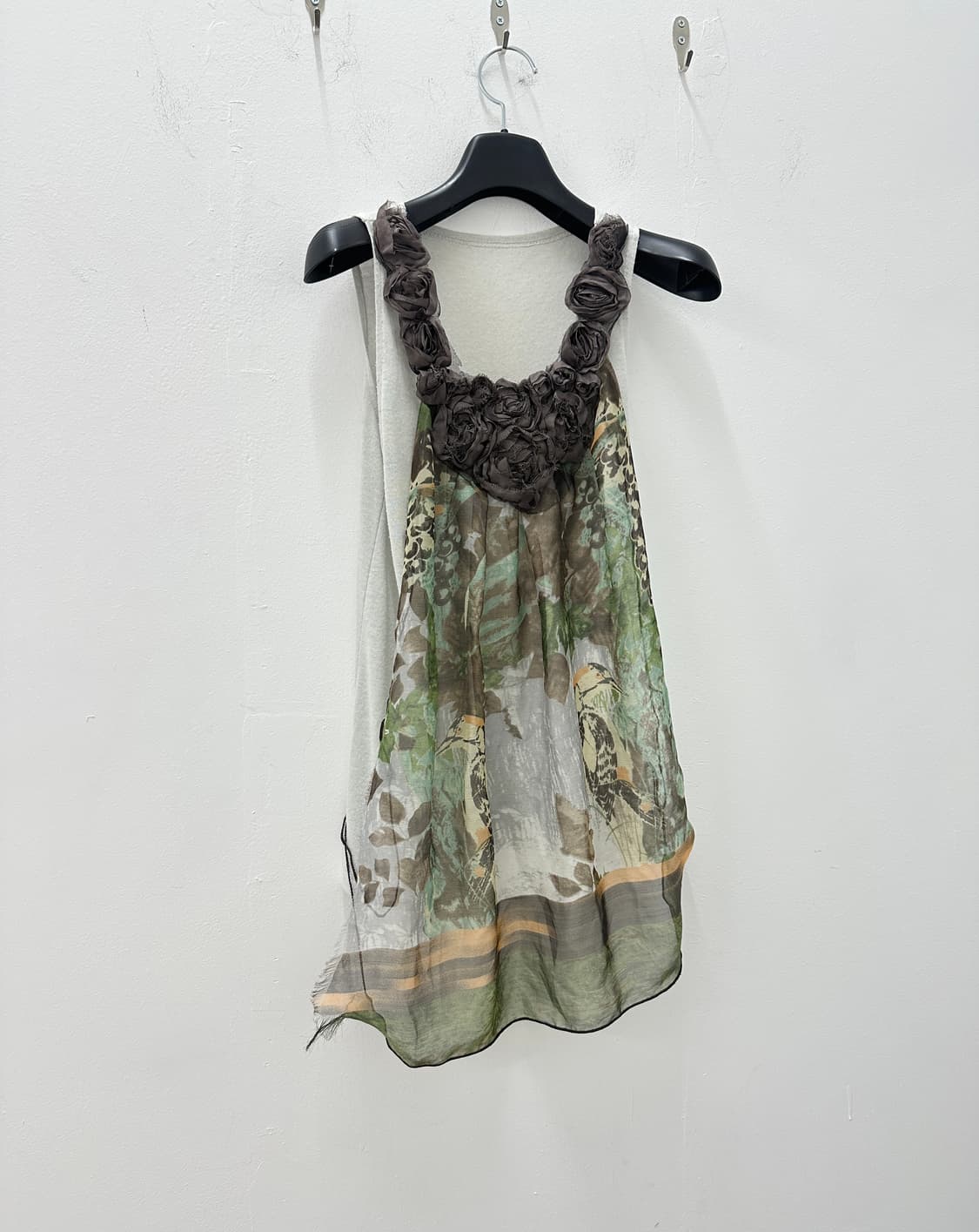 NONE vintage scarf sheer sleeveless 상품이미지2